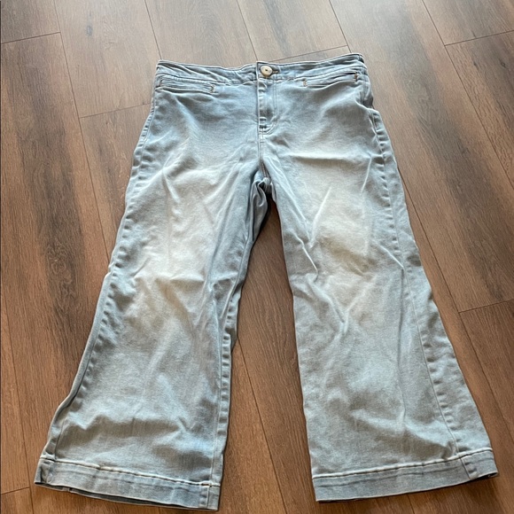 PILCRO Rainbow High Rise Crop Flare Jeans- 32 - Picture 3 of 6